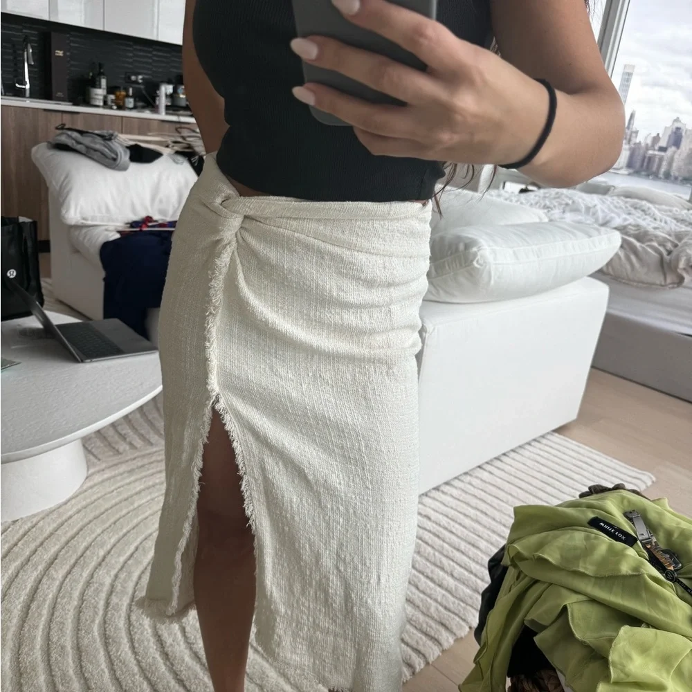 Zara tweed fringe skirt - Picture 2 of 4
